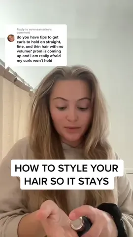 Replying to @verenaamariee how to style thin & straight hair to help it stay all night. This works for a heatless style or when using hot tools - if using a hot tool make sure to use a heat protectant! #stylingthinhair #straighthairstyle #straighthairwaves #straighthairtips #oilyhairhacks #oilyhairroutine 