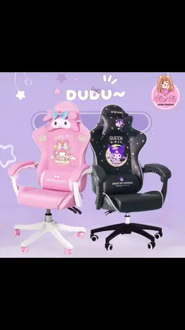 Kuromi & my melody gaming chair new design 🔥💖🖤#ToneToneOnlineShop#fyp#fy#gamingchair#sanrio#trend