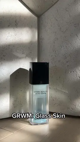 #GRWM: #GlassSkin #Hydration #ChanelHydraBeautyMicroSerum #Skintok #skincareroutine #melanin #melaninskincare #melaninskincaretips  