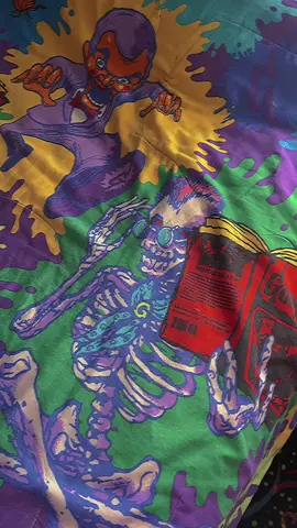 New addition. Original goosebumps blanket💀💚 #goosebumps #90s #goosebumpsbooks #rlstine 