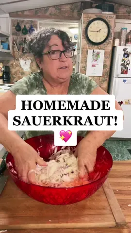 MAKING SAUERKRAUT W/MOM! #funnyfarm #thefunnyfarm #makeit #DIY #kitchen #sauerkraut #reuben #sandwich #sandwiches #tiktokdiy #family #happy #themoreyouknow #make #cook #food #farmlife #fermentation #fermentationweights #weights #amazon @amazoninfluencers #storefront #farm #farmer #farming #farmtok #mom #chop #asmr #asmrsounds #asmrtiktoks #asmrvideo #asmrfood #christian #christiantiktok 