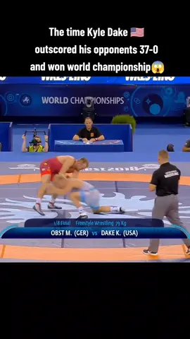 Kyle Dake in 2018 won world championship without a single point being scored on him😳 and outscoring world class wrestlers 37-0 #fyp #unitedworldwrestling #usawrestling #mma #UFC #wrestling #wrestlingtok 
