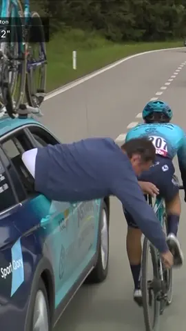 This mechanic was perfectly balanced. As all things should be 🫡 Well done @astanaqazaqstanteam #letourdefrance #sportstiktok #cycling #lbl 