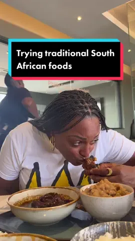 Trying traditional foods in South Africa (I need to make this a series for sure) #Traveltiktok #johannesburg #southafrica #traditionalfood #tiktoksouthafrica #AfricanFood #Foodie 