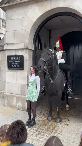 Ma’am anything for me? #foryou #horseguardsparade #king #guard #foryoupage #fyp #uk #horse 
