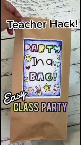 Aint no party like a class party! Avery labels making teacher life easier! #averypartner #teachertips #newteachertips #tiktokteachertips #classroomideas2023 
