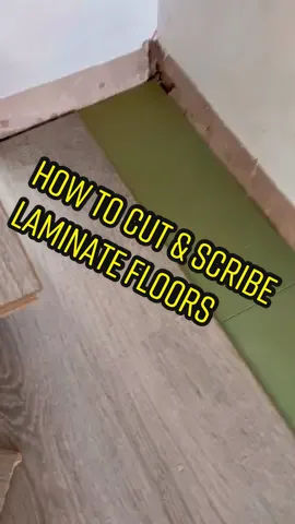 How To Cut & Scribe Laminate last Wall laminate flooring #laminate #laminateflooring  #DIY  #how  #fyp 