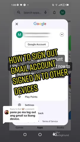 Replying to @Rob 🤡 HOW TO SIGN OUT GMAIL ACCOUNT SIGNED IN TO OTHER DEVICES