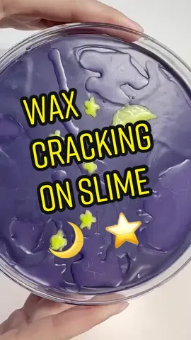 Wax cracking on slime. Have a good night! 🌙 ✨  #wax #waxcracking #slime #StressRelief #decompress #relax #satisfy #asmr #slimeasmr #crackingasmr #asmrsounds #crushing #satisfying 