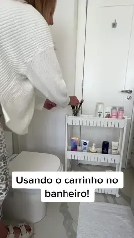 Nosso carrinho usado no banheiro! Otimize os espaços e mantenha tudo em facil acesso! #organize #otimize #banheiro #carrinho 
