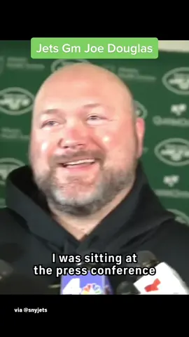 Joe Douglas is just as excited as the fans 😂 #nyj #fyp #jets #nfl 