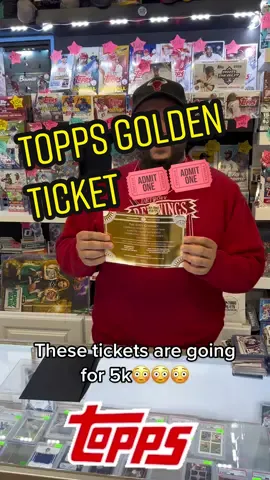 TOPPS GOLDEN TICKET 👀 cant wait ! #Topps #toppsbaseball #toppschrome #toppscards #Fanatics #fanaticsports #SantiagoSports #FYP #influencer #thhobby #baseballcards 