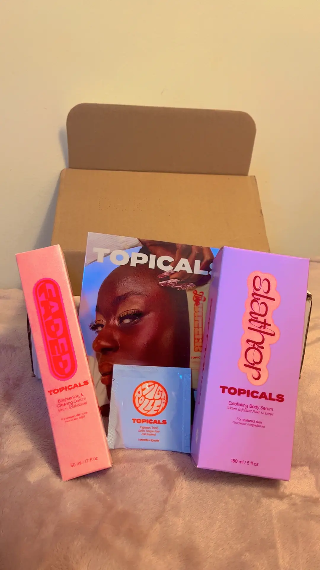 My first pr package ahhh so excited to see where this journey takes me! 💞🥳#topicalsinsider #topicals #topicalsfaded #topicalsserum #topicalssephora #skincare #beauty #obsessed 