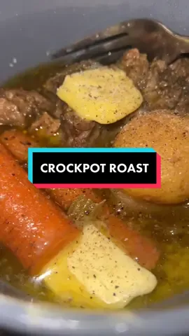 Back with another family favorite quick & easy crockpot recipe! 💛 #crockpotrecipes #roast #quickrecipes #dinnerideas #recipesoftiktok #fypシ゚viral 