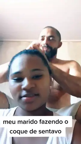 meu marido fazendo o coque de milhões kkkkk😁😁😁😁