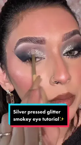 Eye glitter tutorial using pressed glitter makeup for an easy smokey eye glitter look. Tutorial by @RASHNA #BeautyTok #eyeshadowtutorial #glitteryeyes #glittergel #glitters #euphoria #bridalmakeup #glittereyes #glittereyelook 