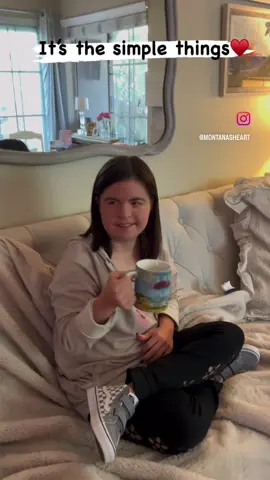 Its the simple things in this life ♥️ #love #teatime #faith #hope #montanasheart #SeeHerGreatness #MyDolceMoment #specialneeds #montanasheartandhome #downsyndrome  #southorangecounty #autism 