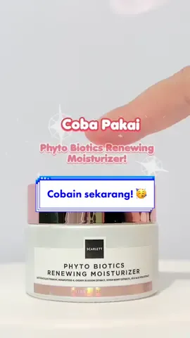 Muncul permasalahan kulit wajah kering, kusam, dan muncul kerutan? Don't panic, karena ada Phyto Biotics Renewing Moisturizer🤍 Mengandung Lactobacillus Ferment, Hexapeptide-8, Seven Berry Extracts dan Jeju Aloe Vera Extracts yang dapat membantu melembapkan kulit wajah serta membantu menyamarkan garis halus pada kulit wajah🥰 Kapan lagi punya kulit lembap, kenyal dan sehat? Yuk grab yours Phyto Biotics Renewing Moisturizer🫶 #scarlett #revealyourbeauty #facecare #skincare #moisturizer #fypシ 