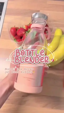Mudah je nk buat jus buah buahan 🍹🍓bile ade bottle blander ni #bottleblander #bottlejuice #botolairviral #blanderbuah #botolblender #fyp #inspirasiraya #fypシ #fypdongggggggg #freshjuiceblender #bottleblender 