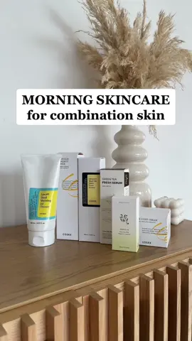 Morning skincare routine for combination skin. Combination skin has both normal to dry and oily areas. Therefore, it is important to focus on hydrating the skin and regulating sebum production at the same time. With this combination of COSRX, Isntree and Beauty of Joseon Korean skincare products, you can keep your combination skin happy #combinationskin #combinationskincare #comboskincare #comboskin #cosrxbestseller #beautyofjoseonsunstick #viralskincareproducts #foryou 