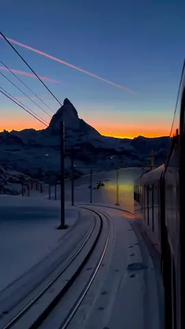 we’re already alive, so why not live #fyp #sunset #aesthetic #mountain #train #nature #sunrise #scenery #vibes #sky #calm #viral #foryou #relax 