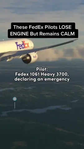 These FedEx Pilots LOSE ENGINE But Remains CALM  #Atc #aviation #plane #pilot #airplane #avgeek #airport #sky      