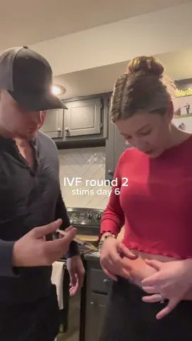 Stims day 6 ✔️ How do stims in the thigh compare to stomach? I feel like im going to run out of room in the next few days lol #yourenotalone #infertilityawareness #nationalinfertilityawarenessweek #infertility #pcos #pcosawareness #infertilityjourney #ivfstory #ivfround2 #menopur #omnitrope #leuprolide #gonalf #stims #ivf 