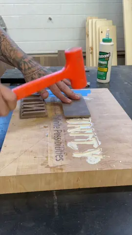 Ohhhhh get ready for a flood of cutting board content! I have 5 boards glued up I just need to make the plugs for the inlays 🙌🏼 I’ve been burning through the titebond 3 with all these end grain board, they sure gobble up the glue! #cuttingboard #cuttingboards #endgraincuttingboards #endgrain #fyp 