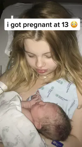I get hate for getting pregnant at 13 😳 #pregnant #pregnantlife #13andpregnant #youngmom #youngmomsoftiktok #baby #family 
