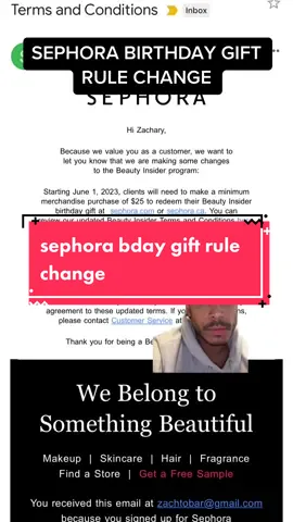 sephora birthday gift rule change ? #sephora #perfume #perfumetok #makeup #perfumetiktok #fragrance #fyp 