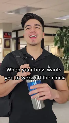 Time is too valuable to be giving it away for free 😂 #offtheclock #timeoff #managersbelike #bossesbelike 