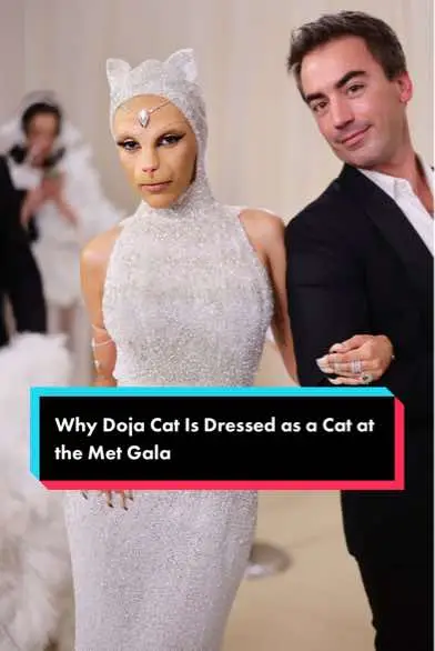 The late #KarlLagerfeld is the muse of this year’s ##MetGala the theme being ‘Karl Lagerfeld: A Line of Beauty.’ His cat, ##Choupette was not on the red carpet, but ##DojaCathonored her in her own way. ##redcarpet##cats