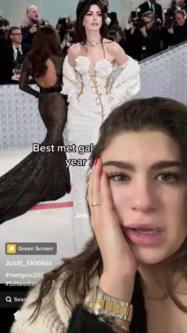 im in my #annehathaway era with this look #metgala #metgala2023 #greenscreen 