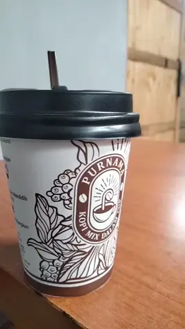 Kopi Purnama Mix dalam cup #kopibandung #kopihitam #purnama #kopimix 