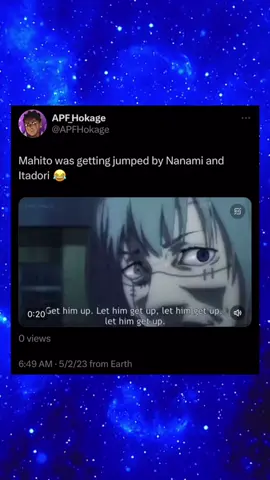 Bro was getting bodied 🤣 #fyp #fypシ #anime #jujutsukaisen #jjk #itadoriyuuji #yuujiitadori #itadori #nanami #mahito #jumped #funny #twitter #apfhokage 