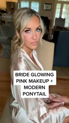 BRIDE GLOWING PINK MAKEUP + MODERN PONYTAIL for rehearsal💗💍links for this look in my LTK IN BIO. #weddingmakeup #bridehairandmakeup #bride #bridemakeup #bridalmakeupartist #weddinghair #weddinghairstylist #weddingmakeup #weddingmakeuptutorial  