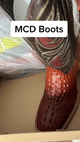 #CapCut MCD Boots run to the link in my profile #bestwesternbootceo #viral #firstblackwomanbootceo #boots #squaretoe #blackgirlmagic #fy #rodeo #rodeotok #redboots 
