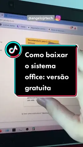 Dica Windows 70 | Como baixar o office, porém uma versão gratuita.  #TikTokPromote #microsoftoffice #microsoftoffice365 #microsoftword #microsoftexcel 