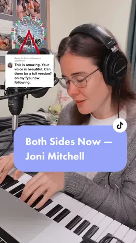 Replying to @Emmmthrower longer videos are a bit harder to pull off, but i love this song too much not to try :) #cover  #jonimitchell #60s #70s #classic #nostalgia #bothsidesnow #mirandaelloway #lullaby #oldies 