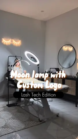 Lash moon lamp with Custom Logo. I Cant stand with my voice lol 😅 #moonlamp #moonlight #lashmoonlight #trending #aliexpress #aliexpressunboxing #cabramattalashes 