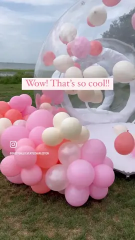 The Bubble House experience can be customized with your choice of colors and decorations! The possibilities are endless.  Glow in the dark balloons, gender reveals, snow globe, and more! . . . . #bubblehouse #inflatables #charlestonsc #charleston #instadaily