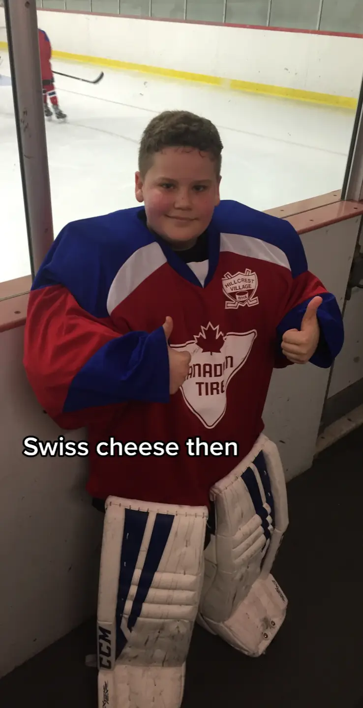 A tale as old as time #hockey #goalie #swisscheese 