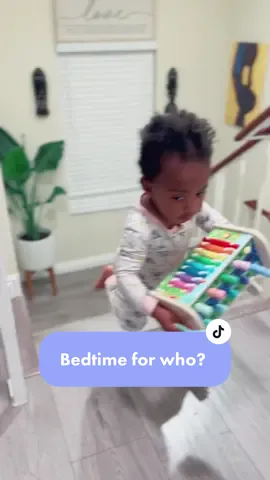 Who else has a child that shows up with random items when it’s time to lay down?  🤣 Follow/like for more family content  #familyvloggers #toddlerlife #toddlernap #bedtimerountine #fyp 