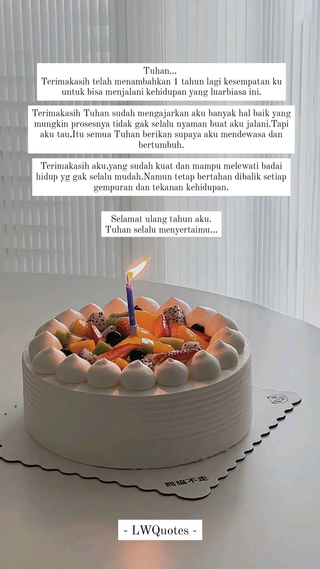 Hai selamat ulang tahun untuk kamu :) #tulisanLW 