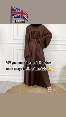 #satin #abaya #muslimah #islamic_video #chocolate #elegant #tiktok #shop #limitedstock #buynow #ukbased 