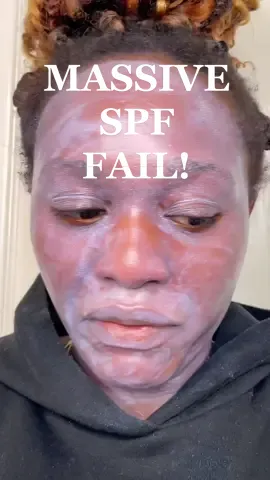 They were not lying about mineral spf on black people🫠 i sodnt think it would leave me lookong blue! O jave to say its pretty hilarious 😂 i mean talk about inclusivity FAIL #mineralsunscreen #sunscreen #skincare 