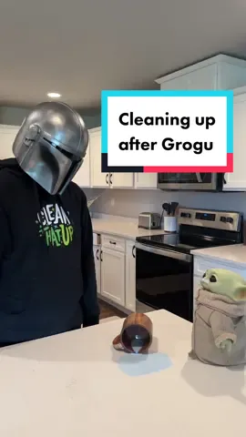 Cleaning up after the kid is a full time job…#may4th #starwars #grogu #mandolorian #maythe4thbewithyou 