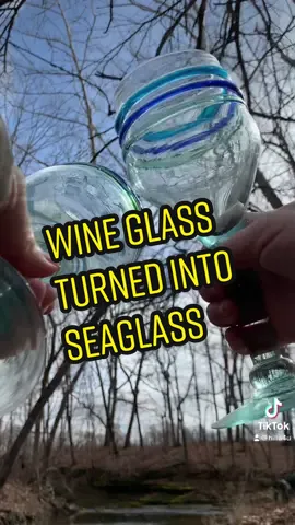 Wine glass into Seaglass! #hilla4u #rocktumbler #tumbling #tumblingglass #seaglass #glass 