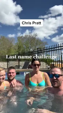 When the cousins are in town 😂😂😂 #namegame #hottubtiktoks #hottub #lastnamechallenge  @Wayne Fogeltanz @Tiffany | social media manager @Dan | Hunting Podcast 