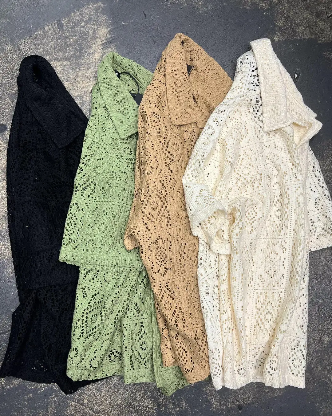 Lace bowling shirts and tweed set #la#downtown#santeealley#fashiondistrict#mens#shopping#set#Summer 